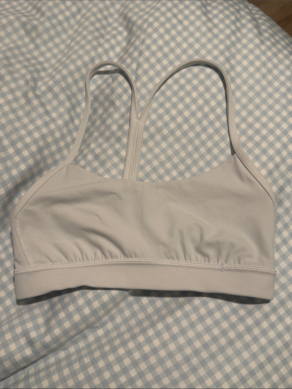 lululemon athletica Light Gray Thin-Strap Sports Bralette